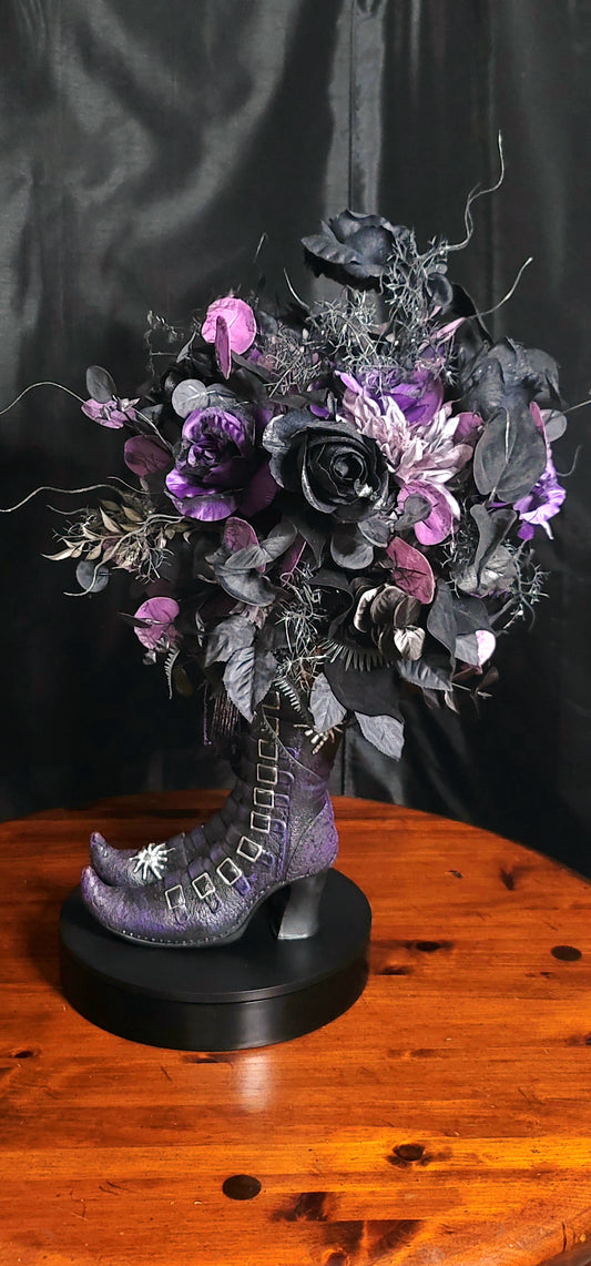 Handmade Witchy Boot Halloween Centerpiece by Wreaths by Raquel