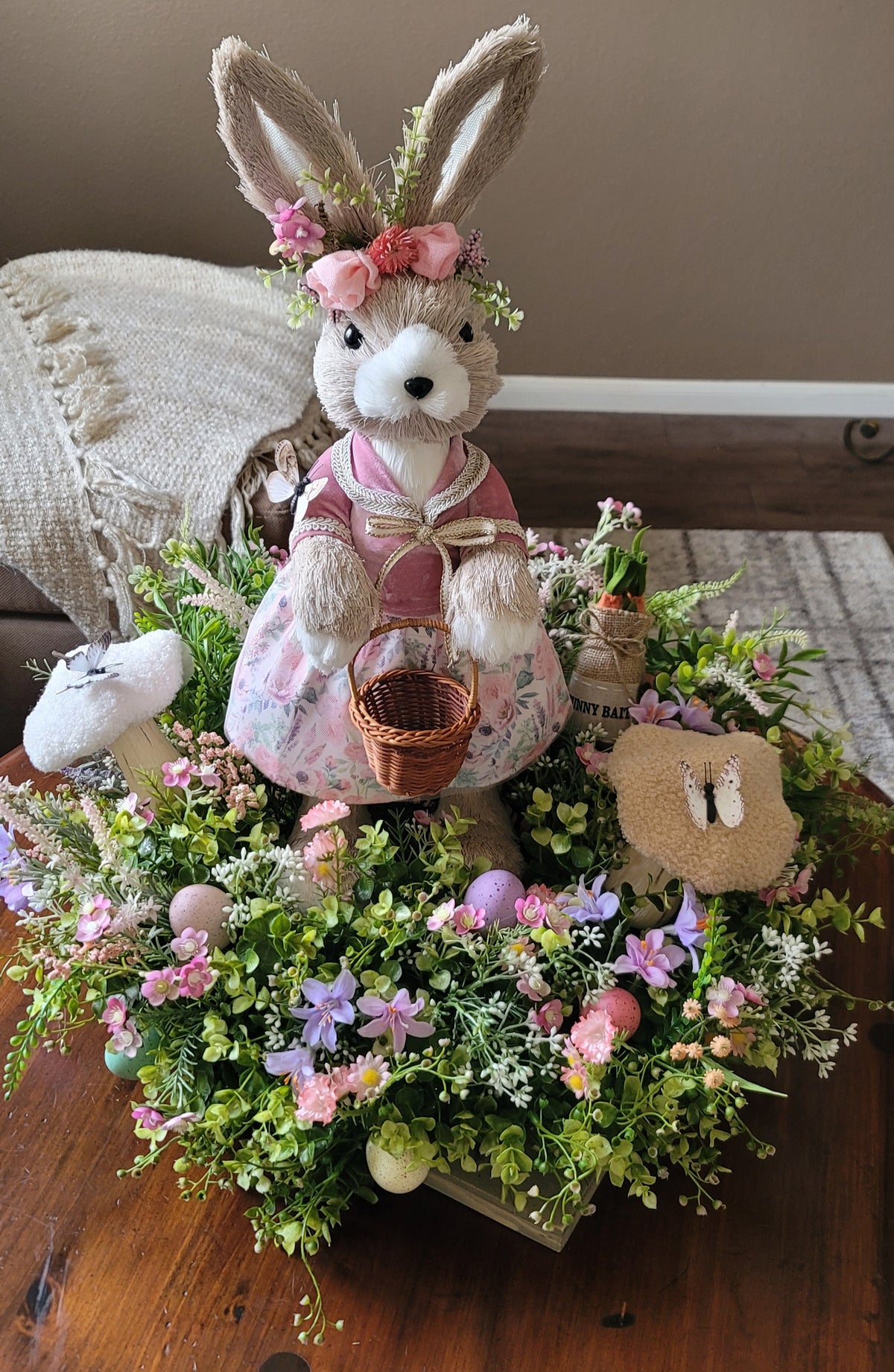 Easter Bunny Centerpiece – Handcrafted Spring Table Décor | Farmhouse ...