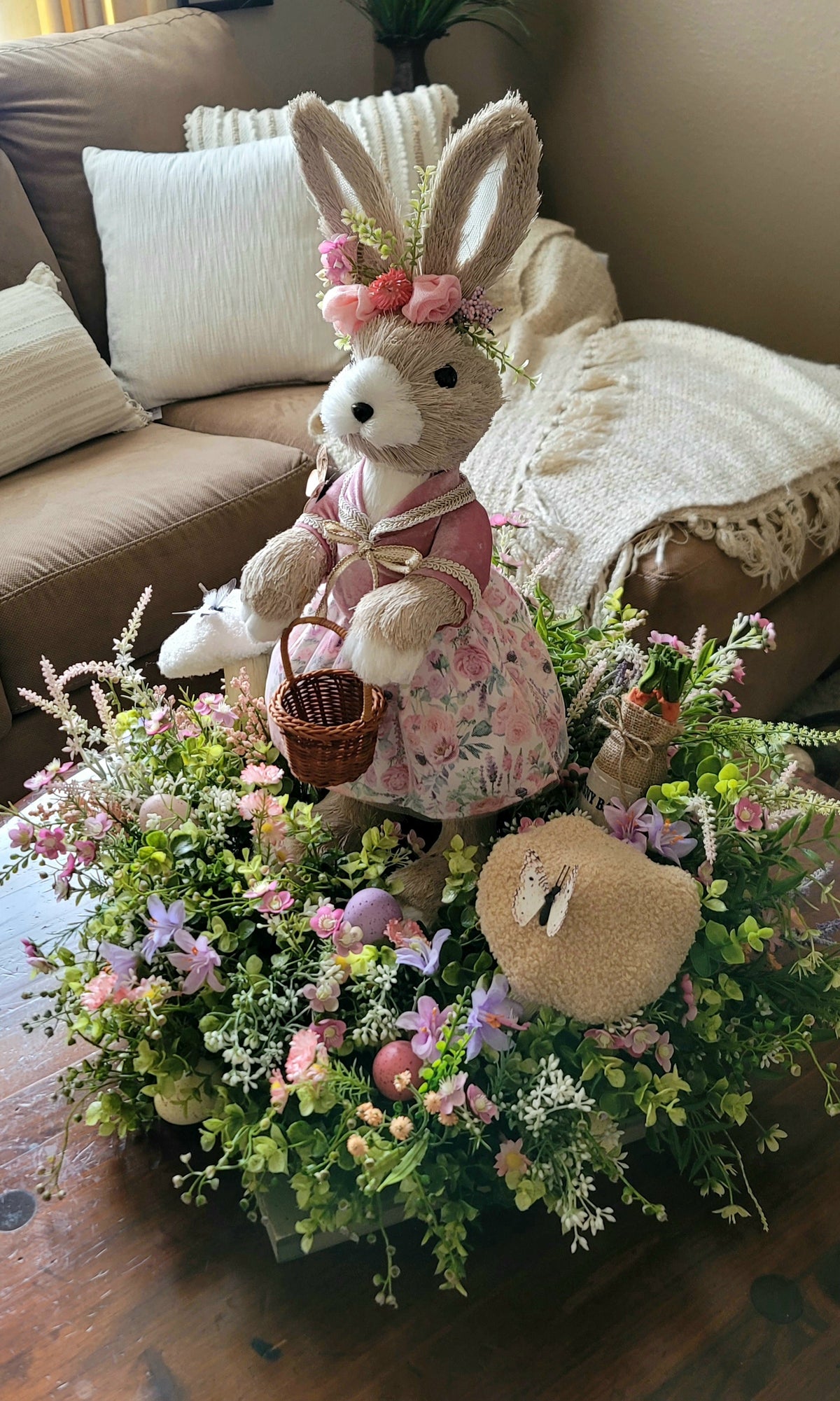 Easter Bunny Centerpiece – Handcrafted Spring Table Décor | Farmhouse ...