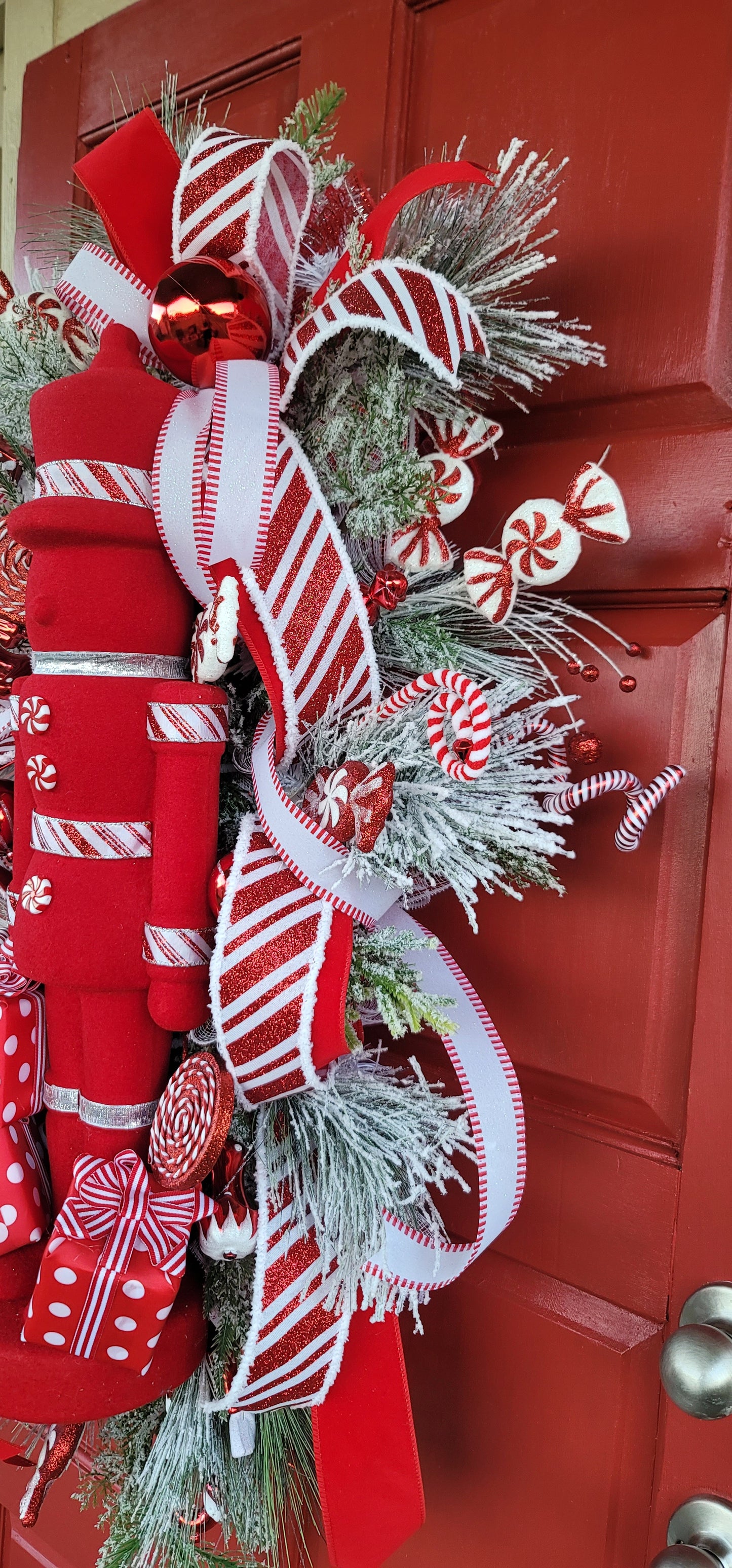Red Nutcracker Christmas Wreath