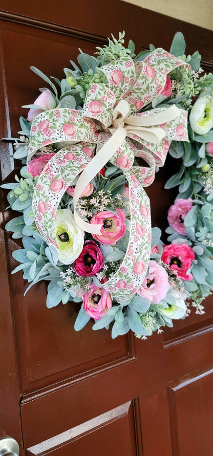 Spring Garden Floral Wreath