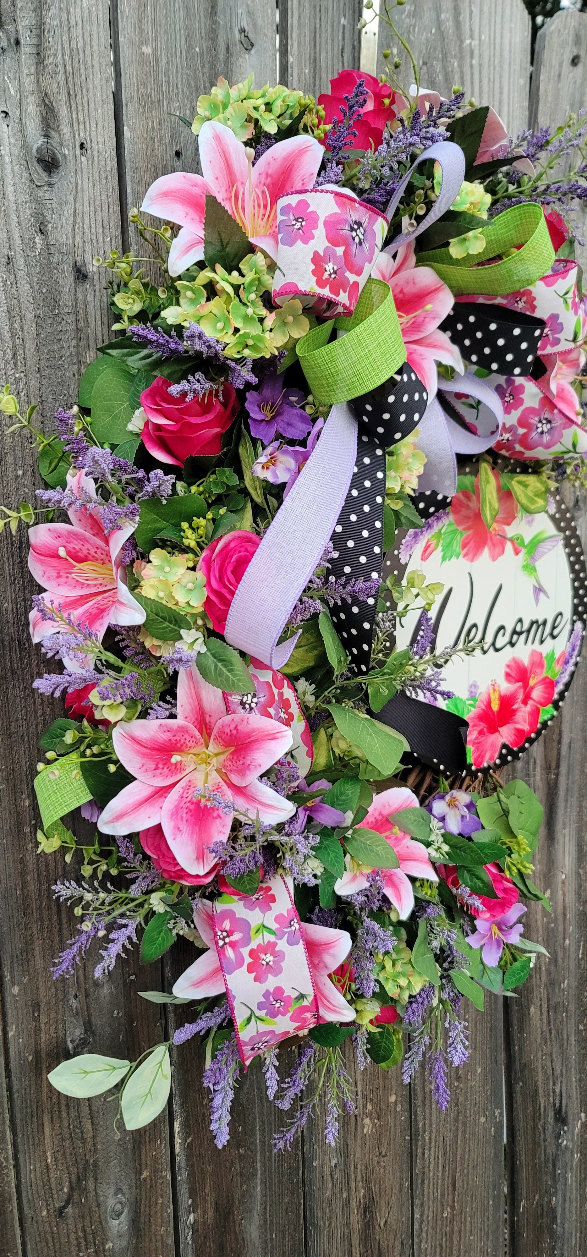 Hummingbird Spring & Summer Welcome Wreath | Handmade – Wreaths by