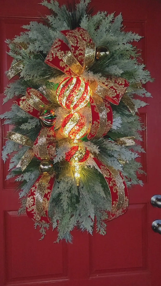 Christmas light-up swag