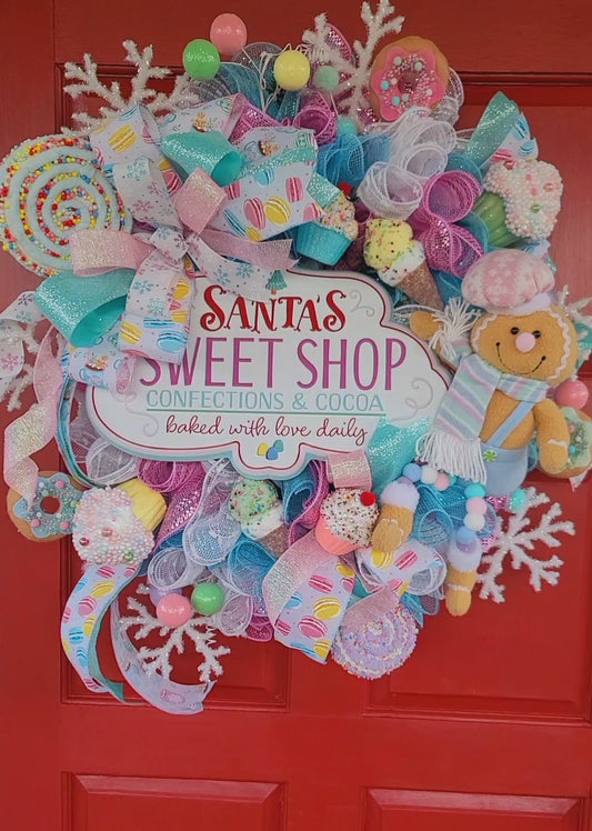 Santa’s Sweet Shop Christmas Wreath