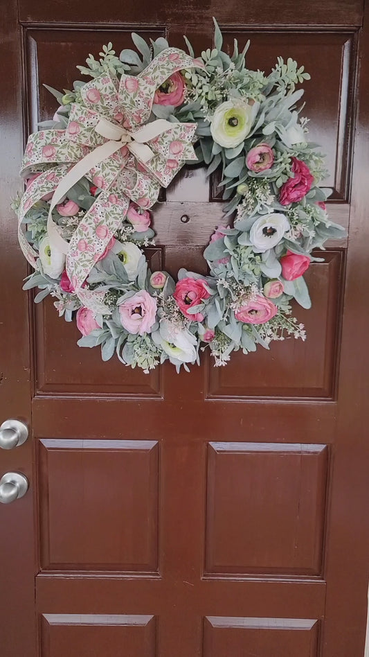 Spring Garden Floral Wreath