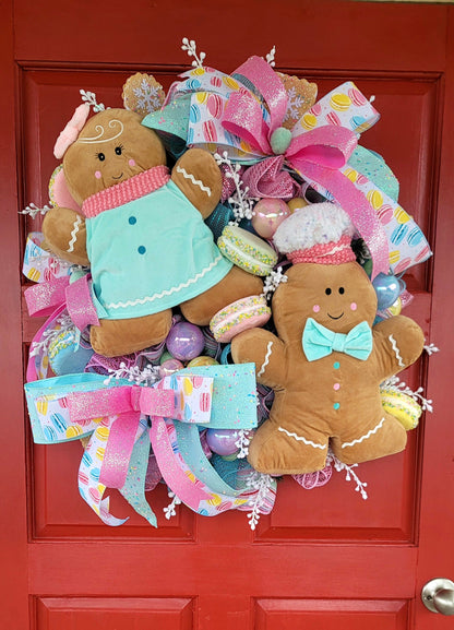Gingerbread Cuties Candyland Couple Wreaths